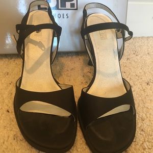 Black Heels/open toe/straps. Size 5. Nordstrom.